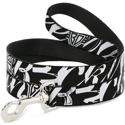 Buckle Down Script Logo 6' Lead, Black & White