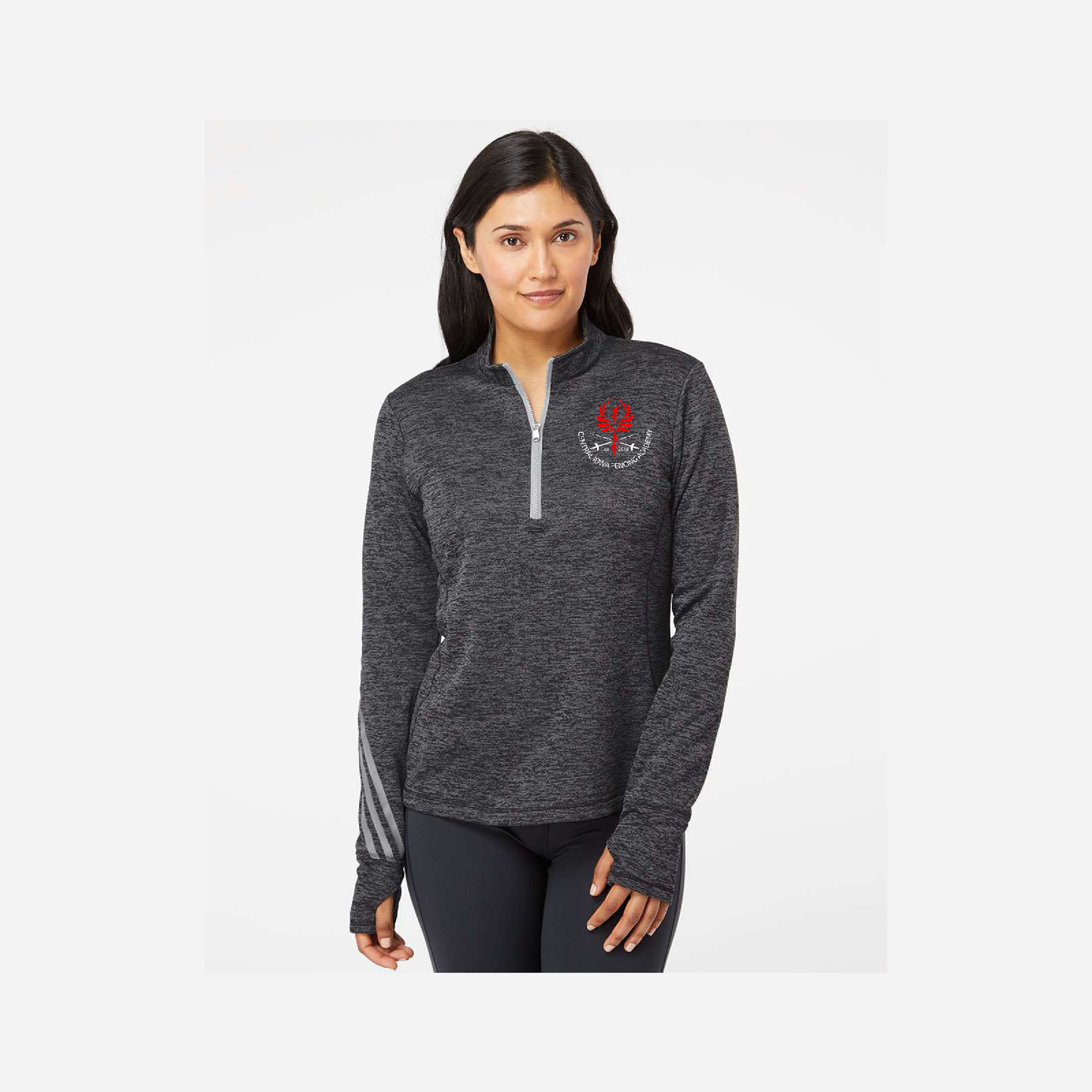 CIFA Adidas Women's Brushed Terry Quarter-Zip Pullover