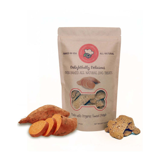 Delightfully Delicious Oven Baked All Natural Dog Treats, Sweet Potato