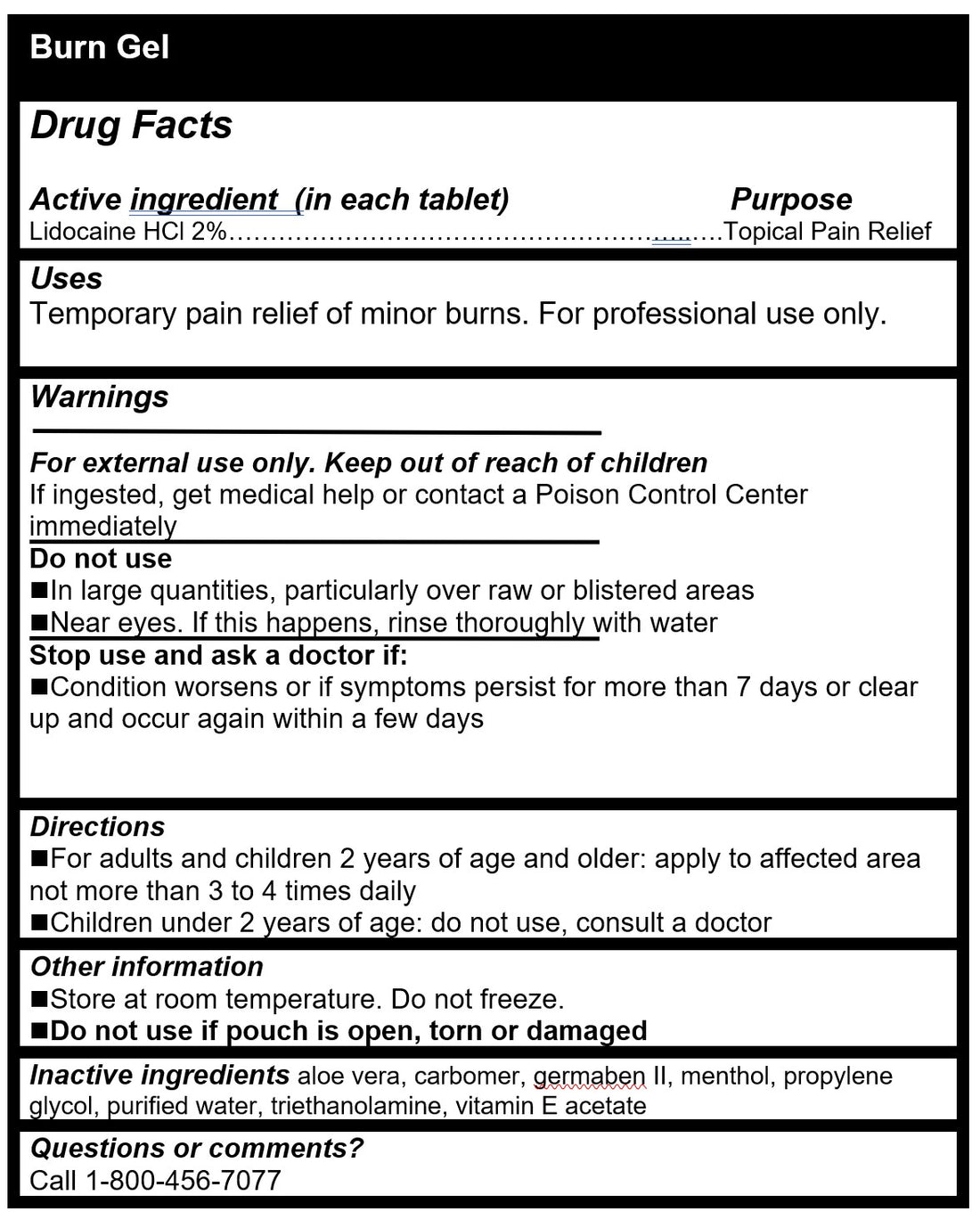Safetec Burn Gel, 0.9g, 2 pack Hiking Dog Co.