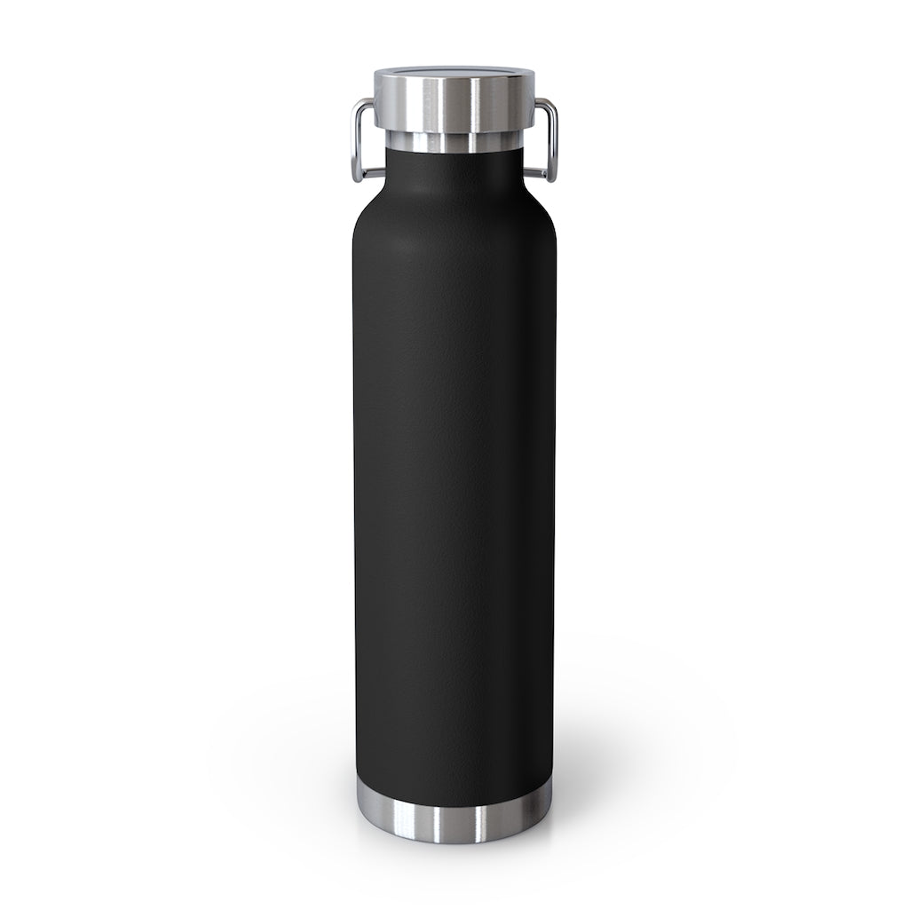 Leave Only Tracks Insulated Reusable Bottle black back view