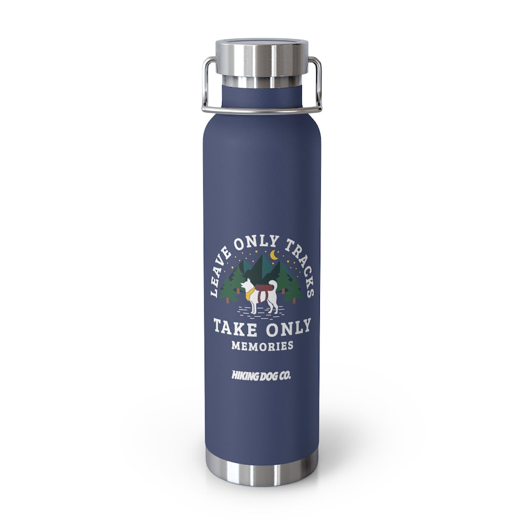 Leave Only Tracks Insulated Reusable Bottle Front view
