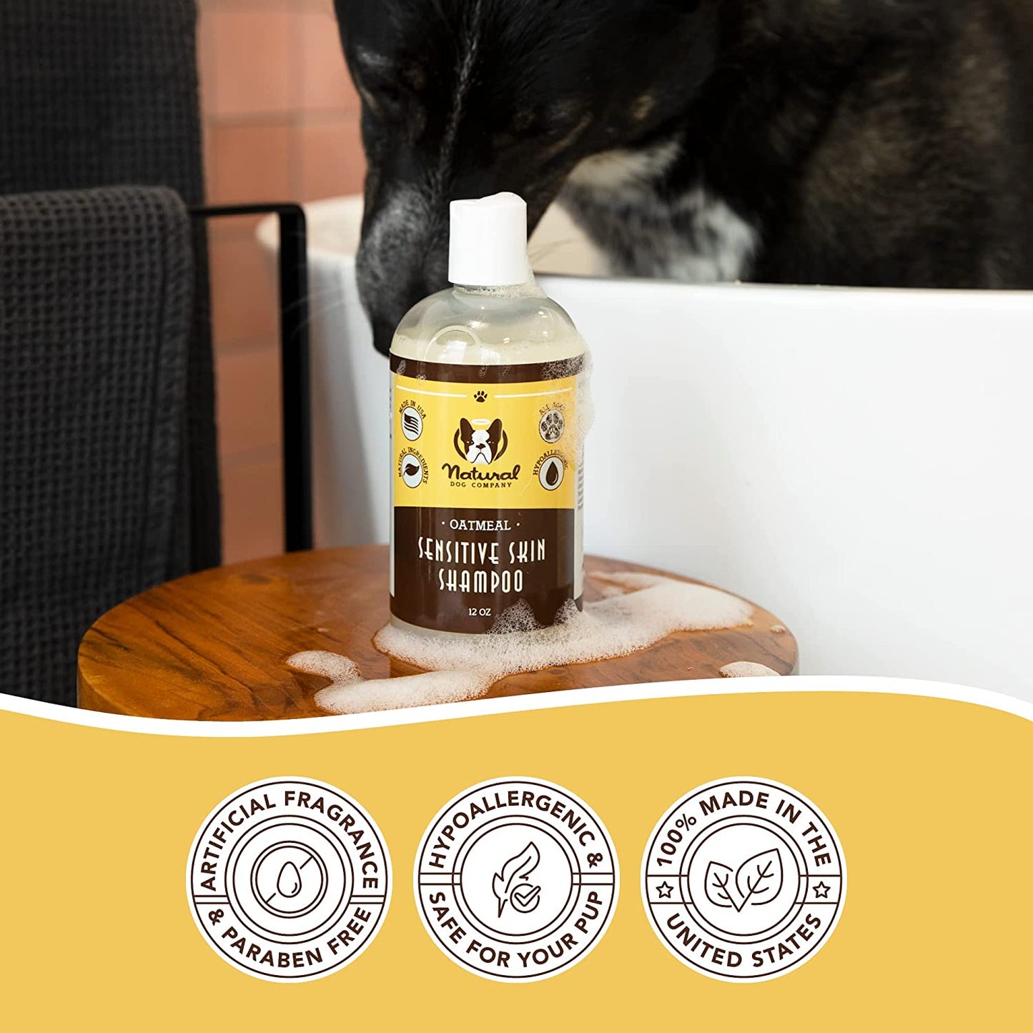 Natural Dog Company Sensitive Skin Shampoo 12oz
